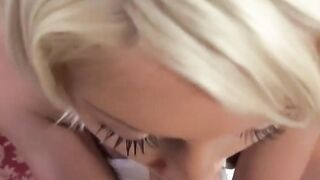 Beauty blonde Bombshell Pamela gets nude down for a quick suck & boned!
