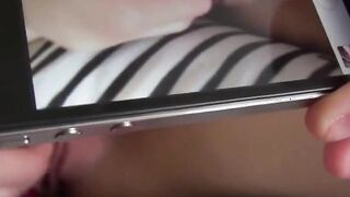 Flirty blond mistress Katie King shows off her body before masturbating