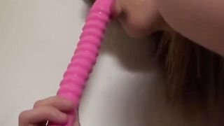 Flirty blond mistress Katie King shows off her body before masturbating