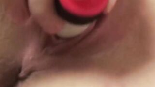 Cute natural GF Katie King masturbates with her vibrators