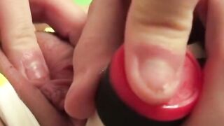 Cute natural GF Katie King masturbates with her vibrators