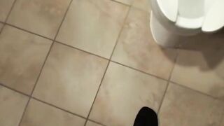 Hottie bikini-clad Latina tries anal sex into a public WC