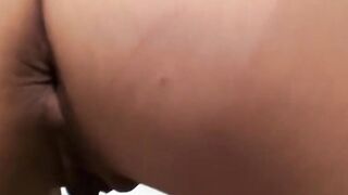 Hottie bikini-clad Latina tries anal sex into a public WC