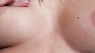 Platinum blonde euro bimbo getting some deep doggy and orgasm