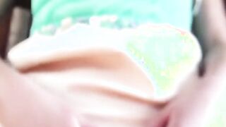 Cute little librarian Girl finger fucks her pink vagina close up