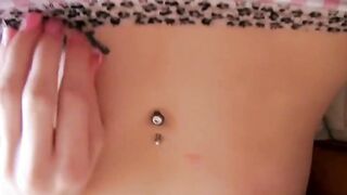Slender tattooed punk pussy with mouth makes an amateur sex clip into her room