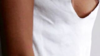 Hot Romanian babe reveals her tiny boobs