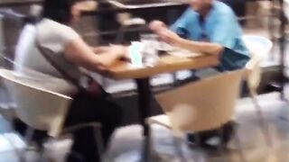 Mofos - Young couple pounded in café in public