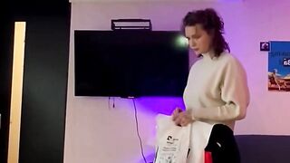 My first painful anal. Student pays rent with anal virginity. (With subs)