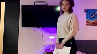 My first painful anal. Student pays rent with anal virginity. (With subs)