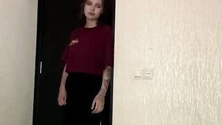 My first painful anal. Student pays rent with anal virginity. (With subs)