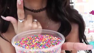 Mofos - Latina Sex Tapes - Long Boobies Colombians Jamie Valentine plays with food and gets nude
