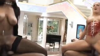 Candace & Barbara Team Up To Satisfy Lexington & Brian's Cocks!