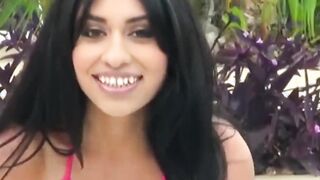 Mofos - Latina barely legal Candy Martinez getting banged outdoors by her pool