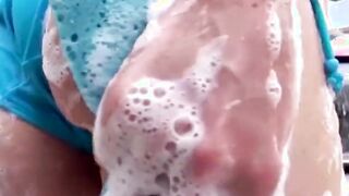 MOFOS - Sluty blonde Michelle Moist rides penis with every carwash