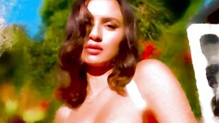 Asian babe reveals her big boobs outdoor
