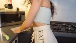 Curly Horny Neighbor makes a Huge Squirt