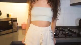 Curly Horny Neighbor makes a Huge Squirt