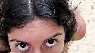 Sex on a public beach - a baby bathes in the ocean in sperm