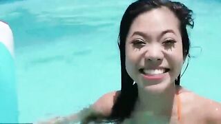 Rough Poolside Pussy Pounding For Virgin (Vina Sky) Who Likes Gigantic Guys