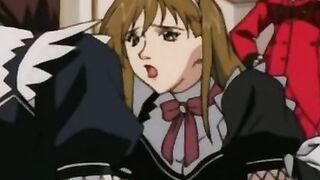 Hot babe in uniform gets masturbated