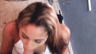 Buxom chick (Gulliana Alexis) Sucks And Rides A Penis Inside Point Of See -