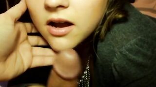 Showing Off step daughter offer a fantastic hand job into point of see