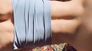 Hot Sex in Yoga Pants Fucked Creamy Pussy Eats Cum