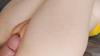HUGE CUMSHOT ON PUSSY for my Petite Girlfriend