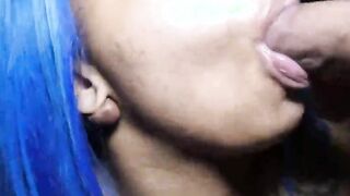 phat ass long nie moneyy sucking n slobbing big black cock jay banga
