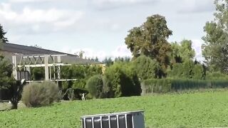 German mature slim housewife have sex on a farm