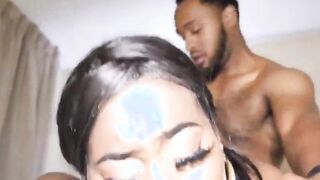 Cokaiine Staxxx loves her some french boy huge african penis going deep