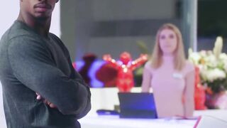 BLACKED huge african penis-liking Long Boobed Blonde seduces handsome stranger