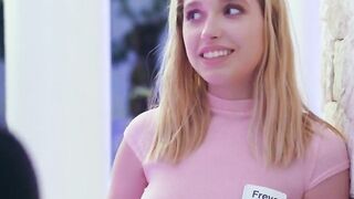 BLACKED huge african penis-liking Long Boobed Blonde seduces handsome stranger
