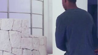 BLACKED huge african penis-liking Long Boobed Blonde seduces handsome stranger