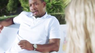 BLACKED huge african penis-liking Long Boobed Blonde seduces handsome stranger