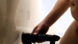 Fat stepmom uses a dildo on her tunnel