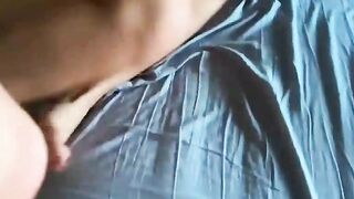 Petite (Isabella Nice) Slides A Thick Cock Into Her Twat Holds A