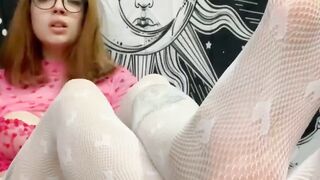 Sexy Step Sister Shows off her Legs and Smokes