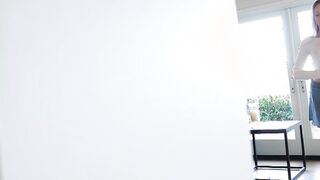 Petite teen blonde takes on a big cock