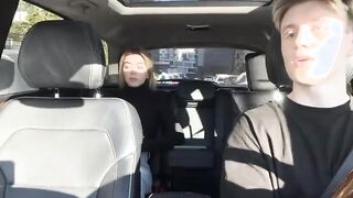 Paid for a Taxi with a Blowjob in the Car Outdoor