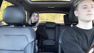 Paid for a Taxi with a Blowjob in the Car Outdoor