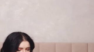 White Hot Chick Plays With Her Shaved Pussy