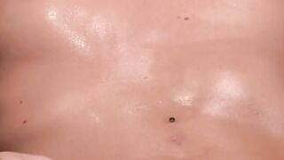 Gorgeous Dark Hair Makes Herself Cum Hard in the Sauna