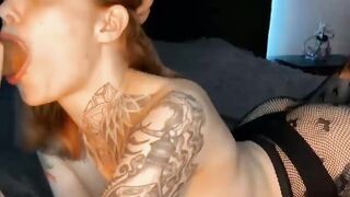 Step Sister Gives a Deep Blowjob and Chokes on his Dick