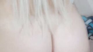 Blonde Chick Rubs Her Pink Tight Cunt