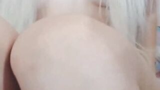 Blonde Chick Rubs Her Pink Tight Cunt