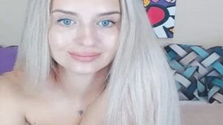 Blonde Chick Rubs Her Pink Tight Cunt