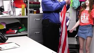 Sexy thief fucked by a stud LP officer