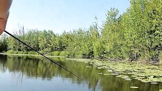 Outdoor Cowgirl Sex in the Middle of the River